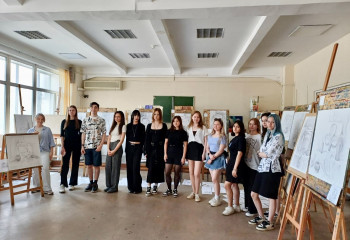 Студенты 1 курса направления «Дизайн» показали свои наработки за семестр по дисциплине «Академический рисунок»